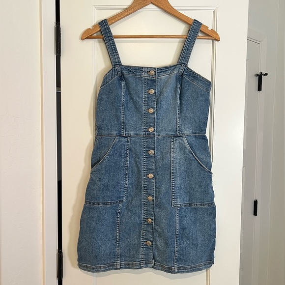 H&M Denim Button Down Mini Dress - Picture 2 of 2